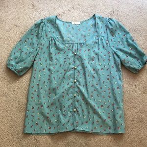 Floral Everly Blouse in Size Medium
